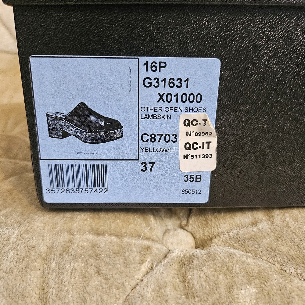 Authentic Chanel Platform Slid On Shoes. - Picture 6 of 6